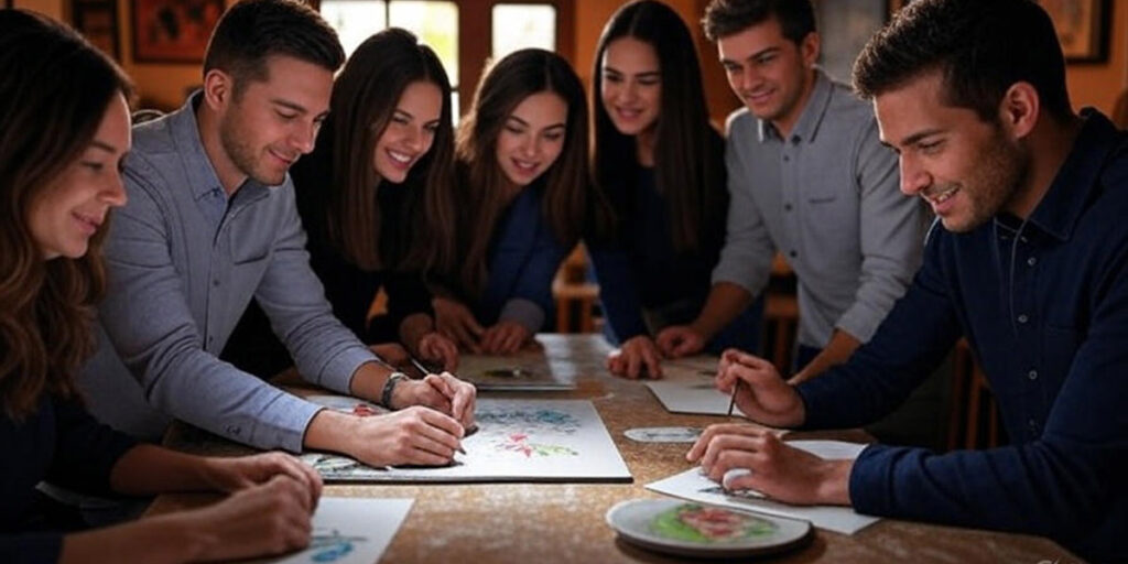 imagen team building creativo en el centro de sevilla