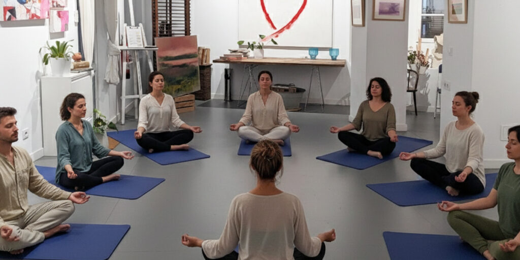 imagen el espacio perfecto para talleres de mindfulness y bienestar en sevilla sesion